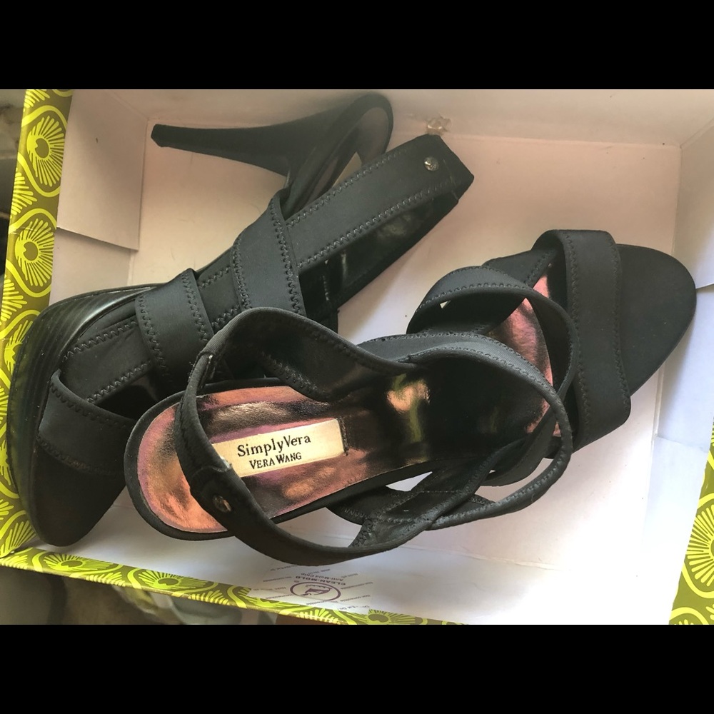 Vera Wang strappy high heels